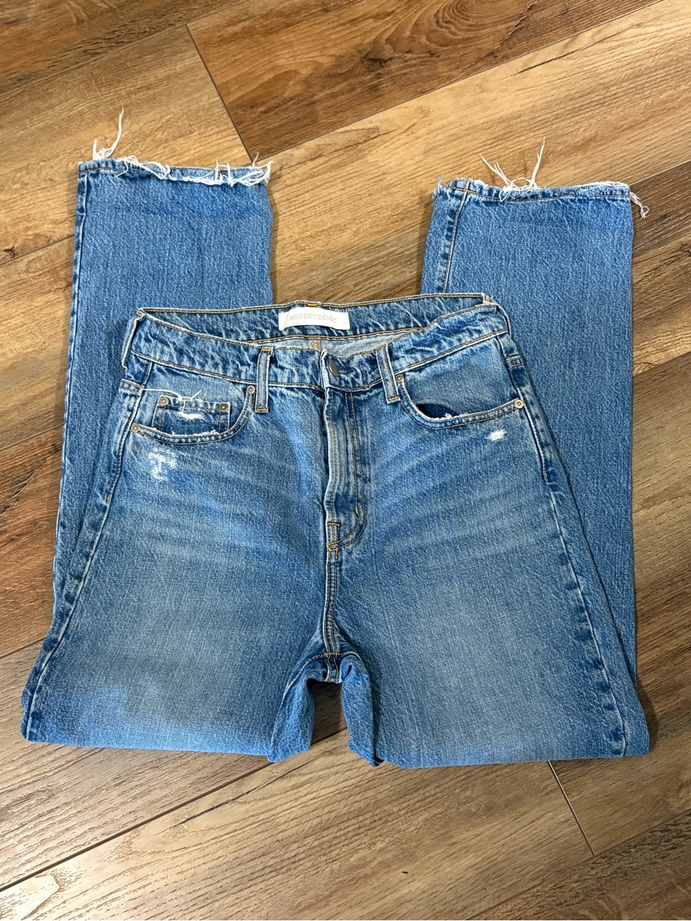 Nobody Denim Arlo Ankle High Rise Straight Jeans Dreaming Wash